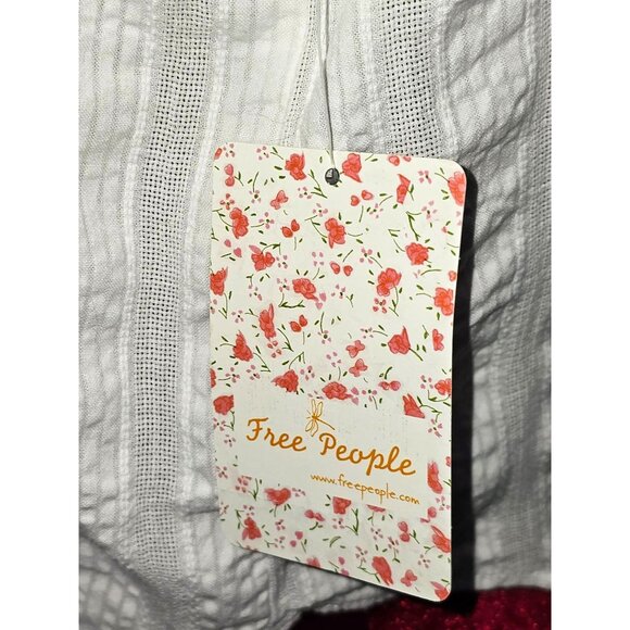 NWT Free People White Cotton Lily of the Valley Blouse Size XS 1989 - Picture 4 of 9